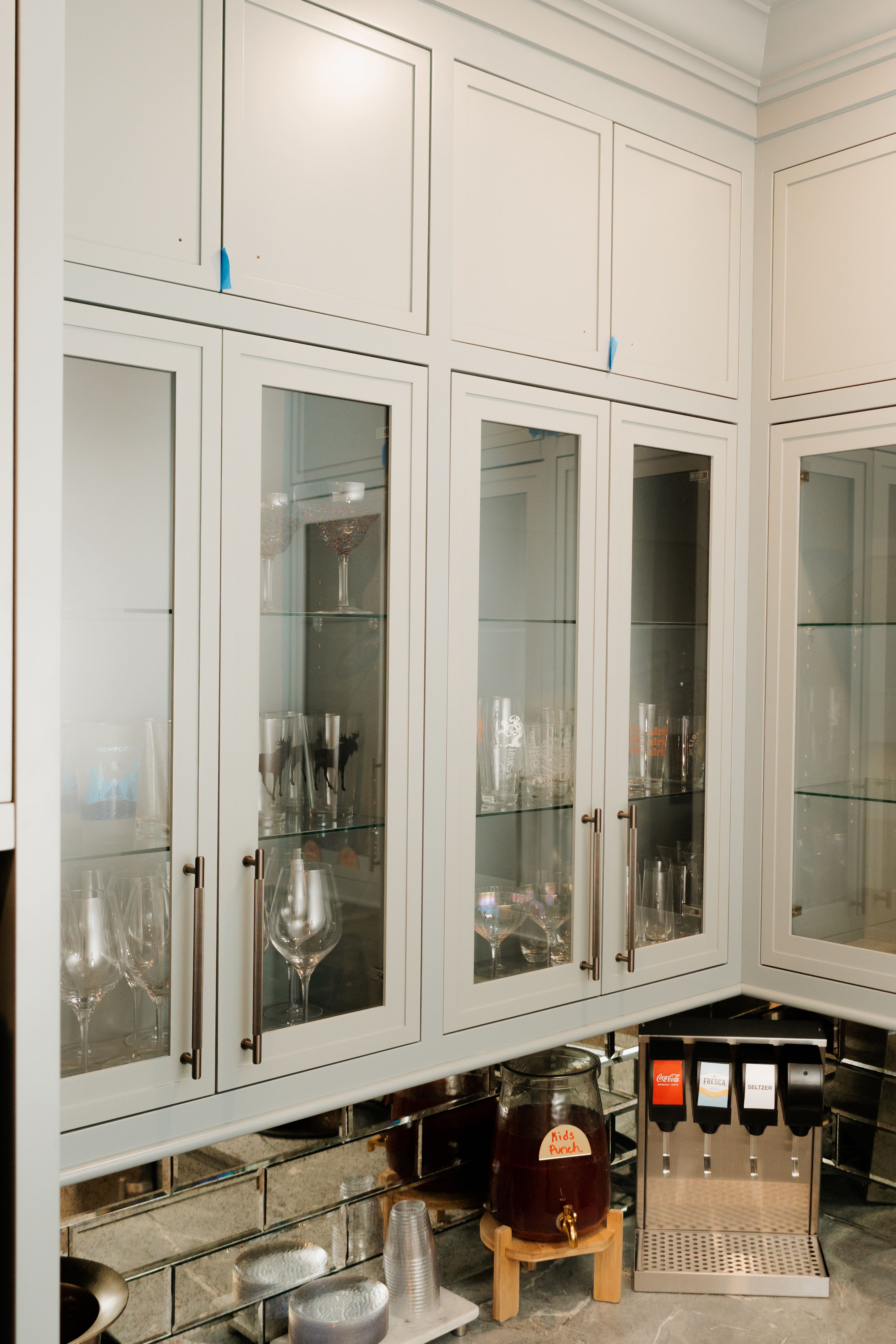 Finished installed cabinets